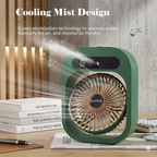 2-in-1 Mini Misting Fan & Humidifier – Portable USB Cooling Fan