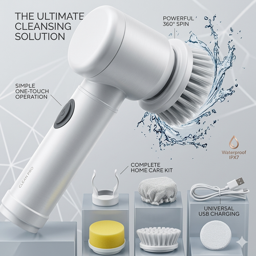 PowerScrub Mini™ Electric Cleaning Brush | Easy Home Cleaning