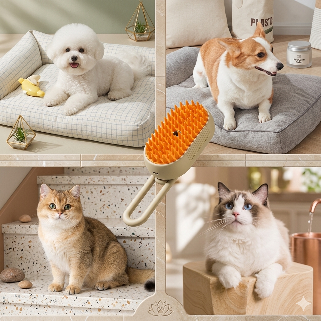 SteamBrush™ 3-in-1 Self-Cleaning Pet Groomer