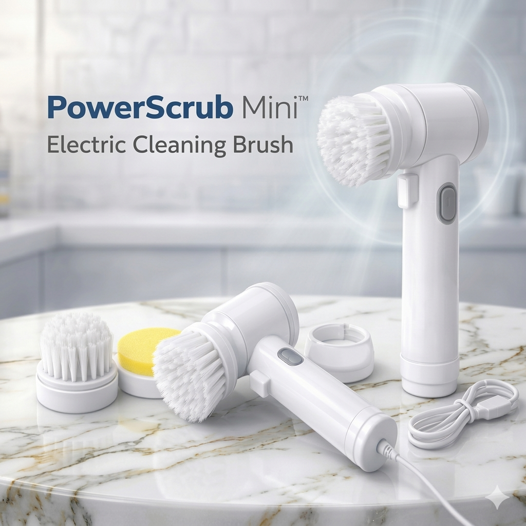PowerScrub Mini™ Electric Cleaning Brush | Easy Home Cleaning