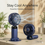 3-in-1 Portable Mini Fan – Handheld, Neck & Desk | Quiet, Rechargeable Cooling Fan