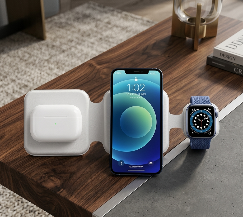 3-in-1 Foldable Magnetic Wireless Charging Station for iPhone, Apple Watch & AirPods