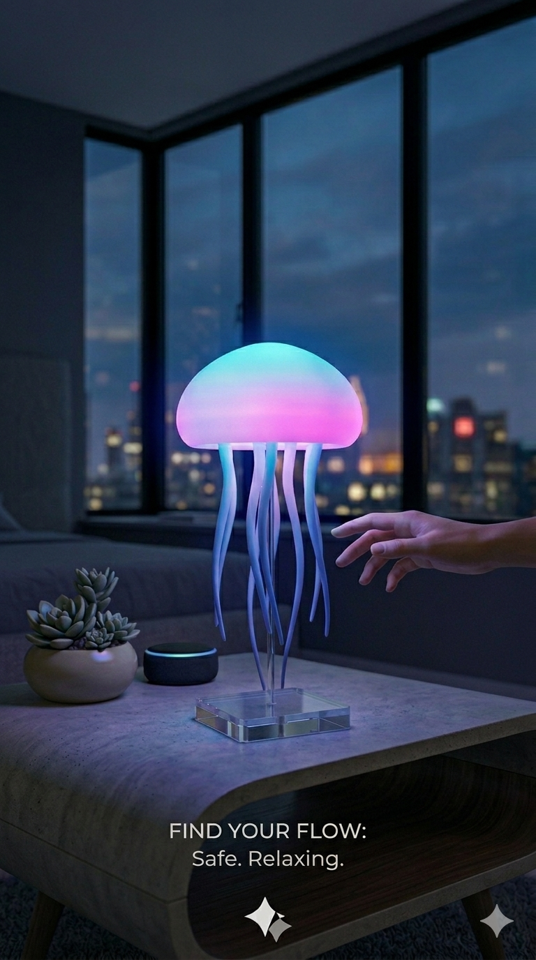 Jellyfish LED TikTok Night Lamp
