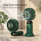 3-in-1 Portable Mini Fan – Handheld, Neck & Desk | Quiet, Rechargeable Cooling Fan