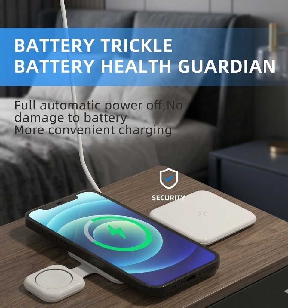 3-in-1 Foldable Magnetic Wireless Charging Station for iPhone, Apple Watch & AirPods