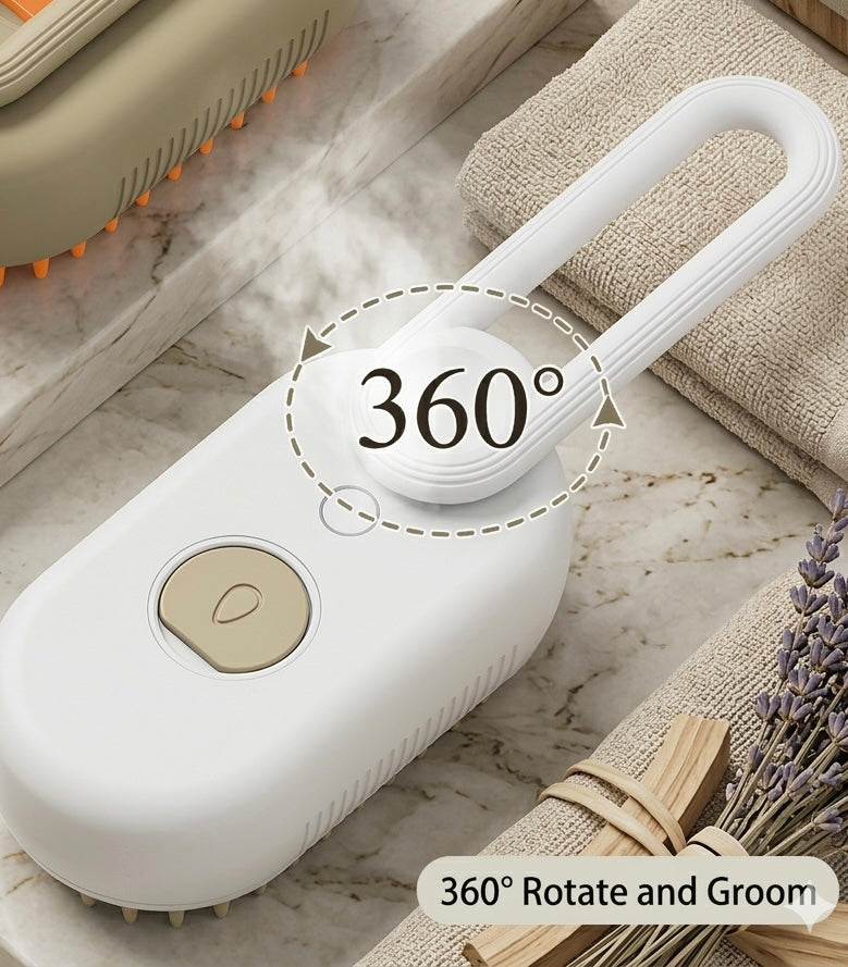 SteamBrush™ 3-in-1 Self-Cleaning Pet Groomer