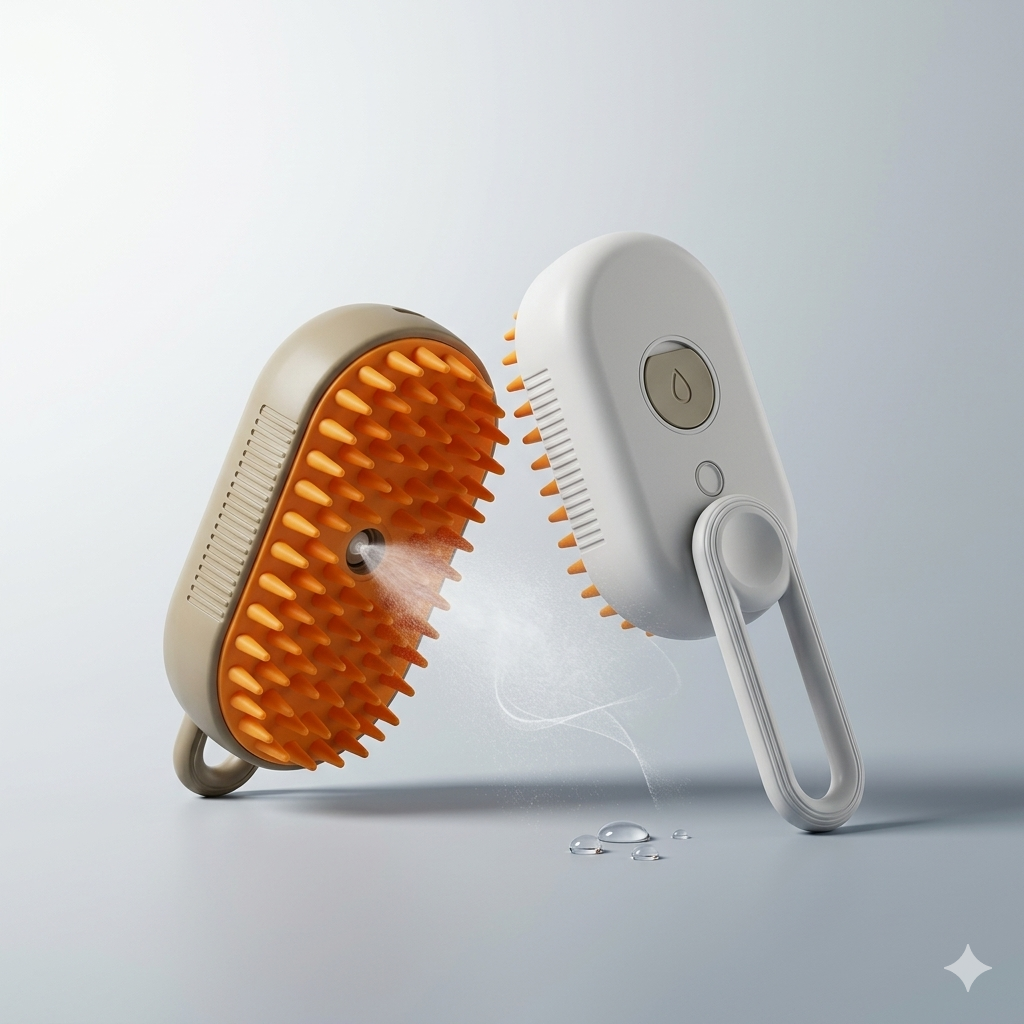 SteamBrush™ 3-in-1 Self-Cleaning Pet Groomer